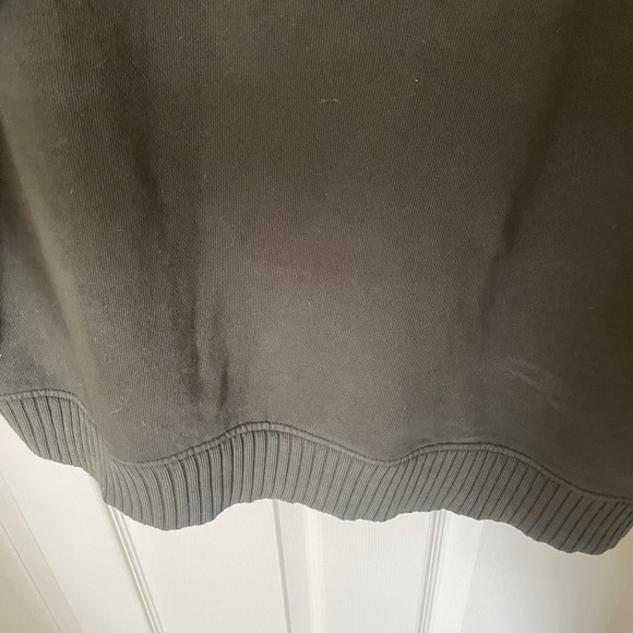 Aerie Quarter Zip Ribbed Sweater Sweatshirt Olive Green Medium New With Tags - Picture 10 of 12